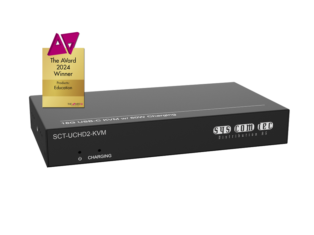 syscomtec Dockingstation USB-C 60 Watt auf HDMI2.0/ USB-A/ LAN SCT-UCHD2-KVM